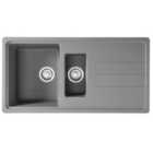 Franke Junos JSD651-97UG 1.5 Bowl Tectonite Reversible Inset Grey Kitchen Sink