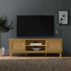 Hadley Wide TV Unit, Oak Effect for TVs up to 55"