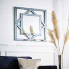 Luxe Geo Smoked Square Wall Mirror