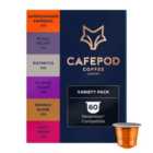 CafePod Variety Pack Nespresso Compatible Aluminium Coffee Pods 60 per pack