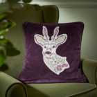 Applique Roe Deer Cushion