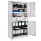 Filing Cabinet With 2 Drawers - Light Grey