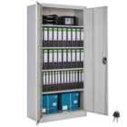 Filing Cabinet With 5 Shelves 80Cm Wide - Light Grey