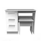 Ready Assembled Fourrisse 2 Piece Set - Vanity and Stool - White Gloss