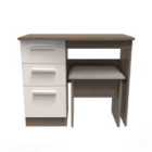 Ready Assembled Fourrisse 2 Piece Set - Vanity and Stool - Kashmir Gloss and Darkolino