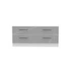 Ready Assembled Indices 4 Drawer Bed Box - Grey Gloss and White