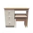 Ready Assembled Wilcox 2 Piece Set - Vanity and Stool - Kashmir Ash and Oak