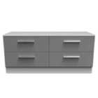 Ready Assembled Indices 4 Drawer Bed Box - Grey and White