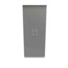 Ready Assembled Indices 2ft6in Plain Wardrobe - Dust Grey and White