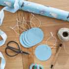 5PK Round Gift Tags, Blue
