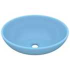 vidaXL Luxury Oval Basin - Matt Light Blue