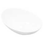 vidaXL Luxury Ceramic Oval Basin Sink - White