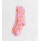 Pink Retro Floral Socks