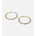 Freedom Gold Diamanté Hoop Earrings