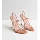 Public Desire Pink Pointed Toe Stiletto Heel Sandals