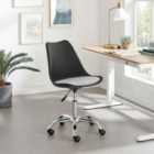 Furniture Box Oslo Black and White Faux Leather Office Chair
