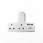 Status 2 Way Cable Free Socket with 2 x USB