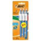 BIC 4 Colours Original Retractable Ballpoint Pens 3 per pack