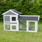 KCT Savona 2 Tier Rabbit Hutch with Enclosed Run - Suitable for Guinea Pigs, Ferrets, and More