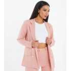 QUIZ Pink Double Breasted Button Front Blazer
