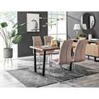 Furniture Box Kylo Brown Wood Effect Dining Table and 4 Cappuccino Murano Chairs