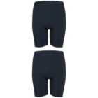 M&S Womens Light Control Thigh Slimmers, 2 Pack, 8-18, Black