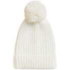 M&S Unisex Kids Winter Hat, 12 Months-10 Years, Light Cream