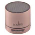 Acctim Tempo Mini Bluetooth Speaker With LED Lights & Mircophone Rose Gold