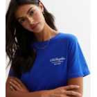 Bright Blue Cotton LA Pocket Logo T-Shirt
