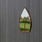 Leaf Arch Outdoor Mirror Natural Rust H90cm W50cm