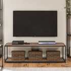 Quincy TV Unit, Weathered Oak for TVs up to 67"