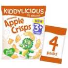 Kiddylicious Cinnamon Apple Crisps Kids Snacks Multi 4 x 12g