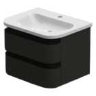 Duarti by Calypso Berrington Polished Anthracite Vanity with Whitley Basin - 600mm