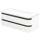 Duarti by Calypso Berrington White Sheen Vanity with Whitley Basin - 1200mm