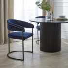 Zena Dining Chair, Luxe Navy Velvet