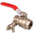 Invena 3/4 Inch Inline Ball Valve Female Thread For Water With Drain Valve