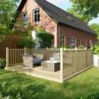 Power Timber Decking Kit Handrails on Three Sides - 3.6m