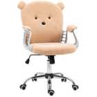Vinsetto Cute Teddy Bear Shape Office Chair - Brown