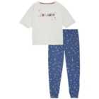 M&S Carbon Dreamer Printed Pyjama, S-XL, Oatmeal