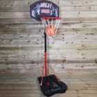45cm dia. 8ft Adjustable Height Portable Freestanding Outdoor Basketball Set with Hoop Net and Ball