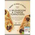 M&S 2 Mushroom & Cheese Turnovers Frozen 280g
