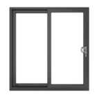 Crystal uPVC Sliding Patio Right to Left 2090mm x 2090mm Clear Glazing - Grey