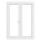 Crystal uPVC Clear French Door Left Hand Master 1190mm x 2090mm Clear Glazing - White