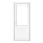 Crystal uPVC Single Door Half Glass 920mm x 2090mm Glazing