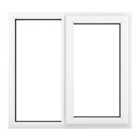 Crystal uPVC Window A Rated Right Hand Side Hung next to a Fixed Light 1190mm x 1115mm Clear Glazing - White