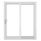 Crystal uPVC Sliding Patio Left to Right 1490mm x 2090mm Clear Glazing - White