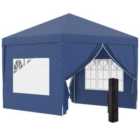 Outsunny 3 x 3 Meters Pop Up Water Resistant Gazebo - Blue