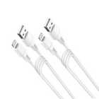 Mixx Lightning Cable 1.2M Twin Pack White