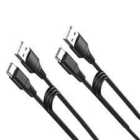 Mixx USB-C Cable 1.2M Twin Pack Black