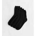 4 Pack Black Ankle Socks